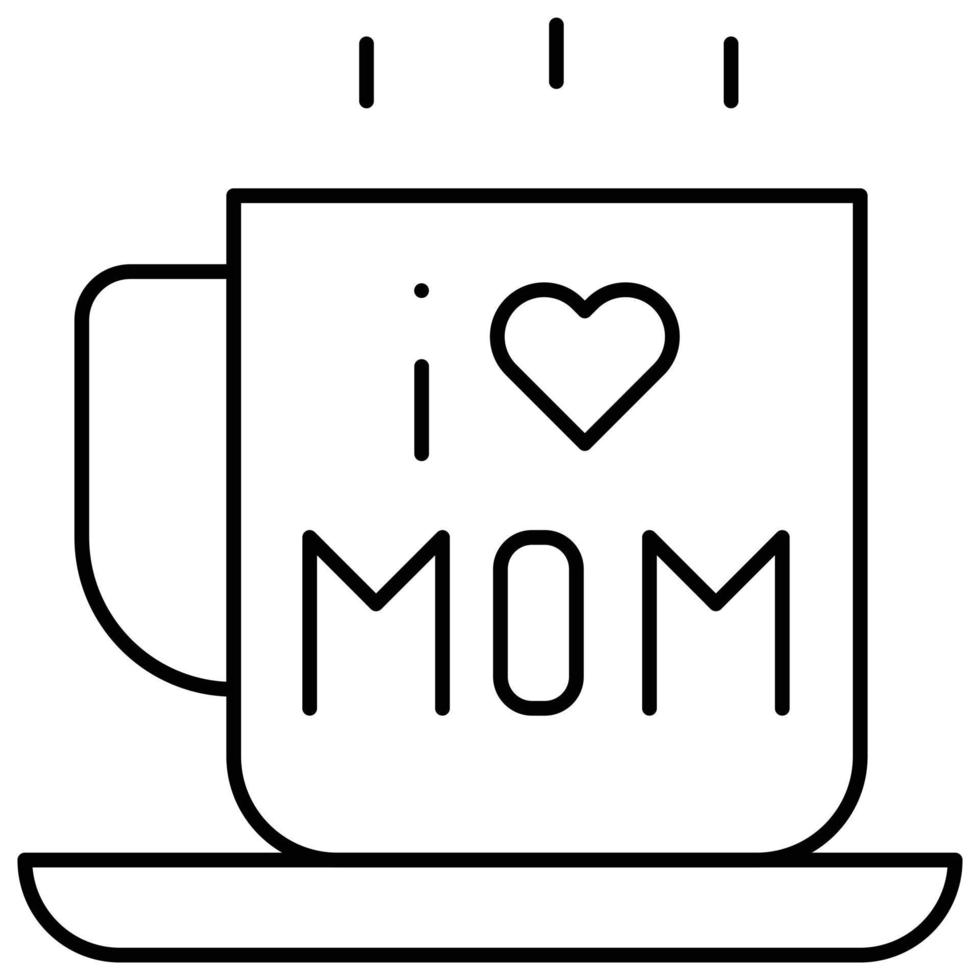 mug mom love icon vector