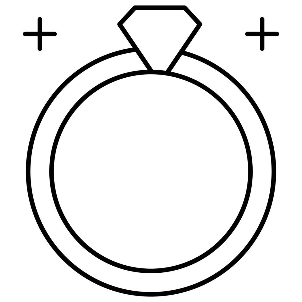 anillo arete icono vector