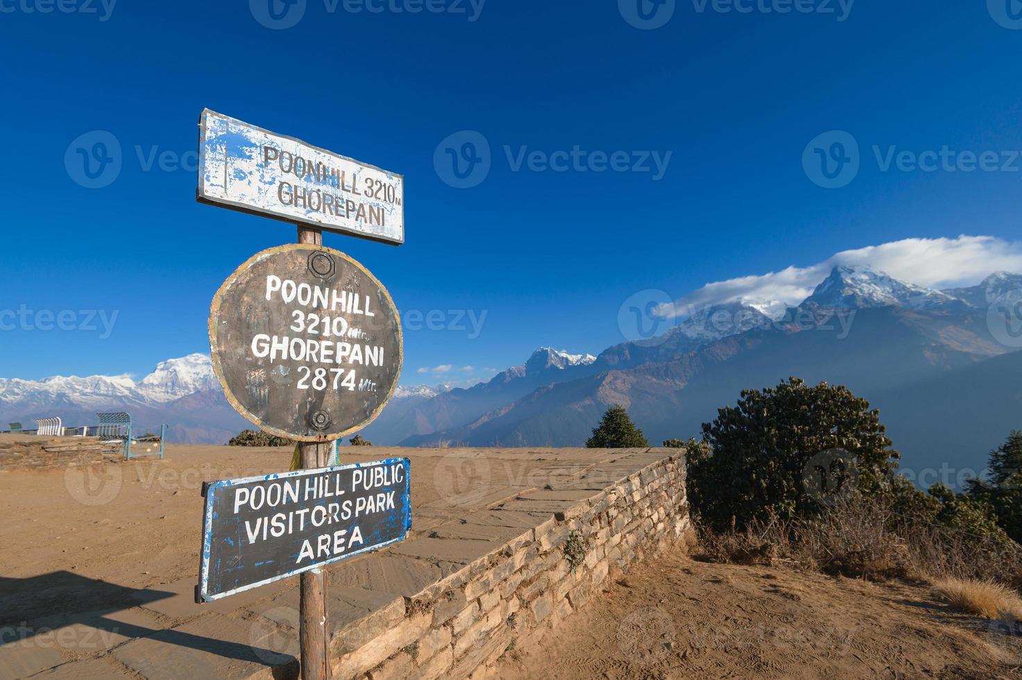 Poon Hill view point in Ghorepani, Nepal photo