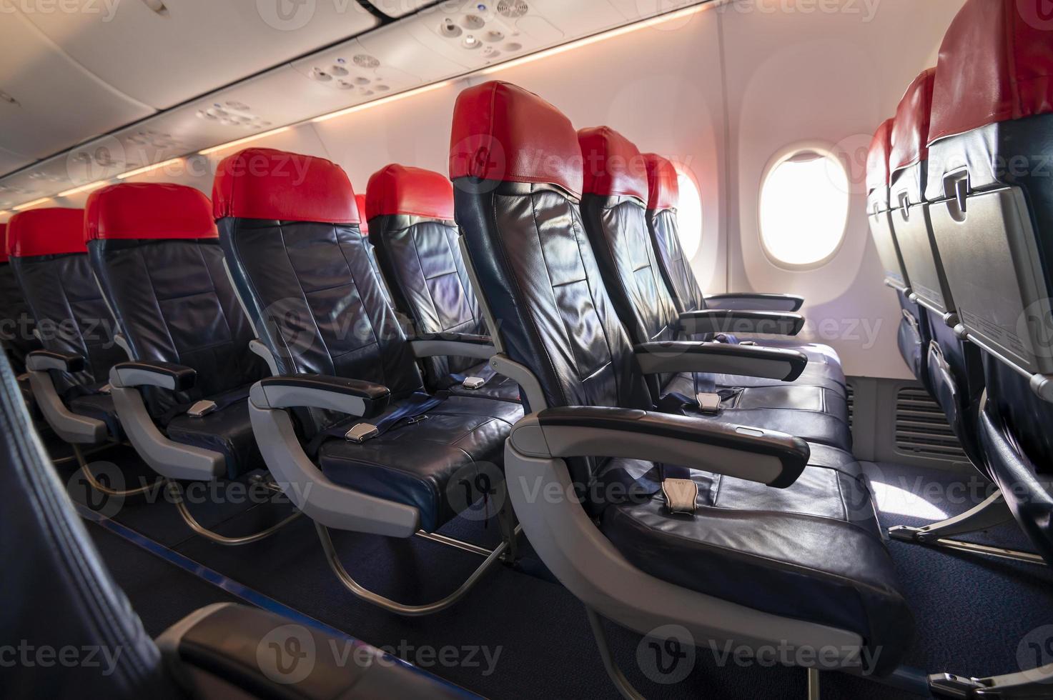 Background of airplane seats photo