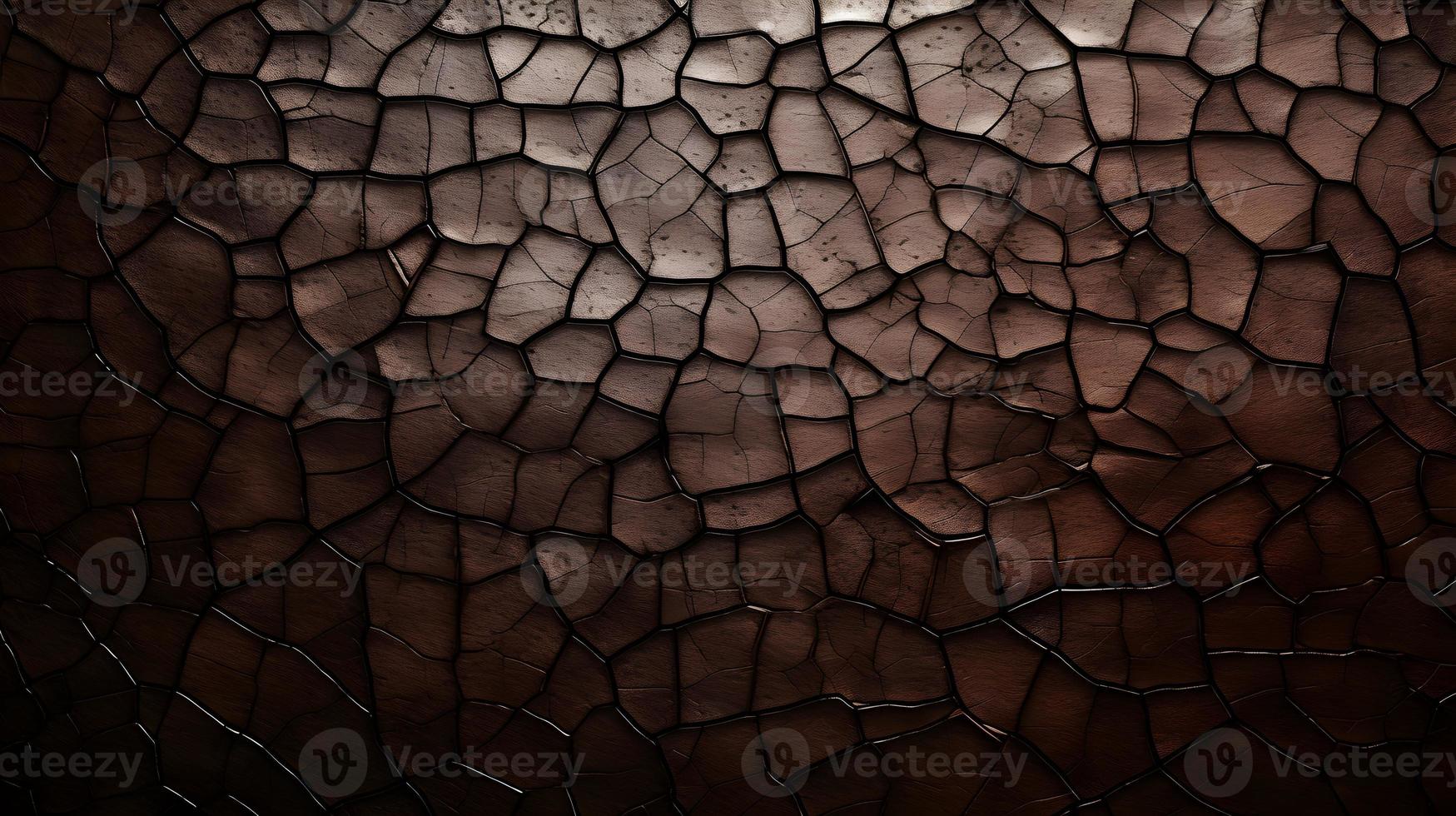 Dark Brown Cracked Leather Texture Background photo