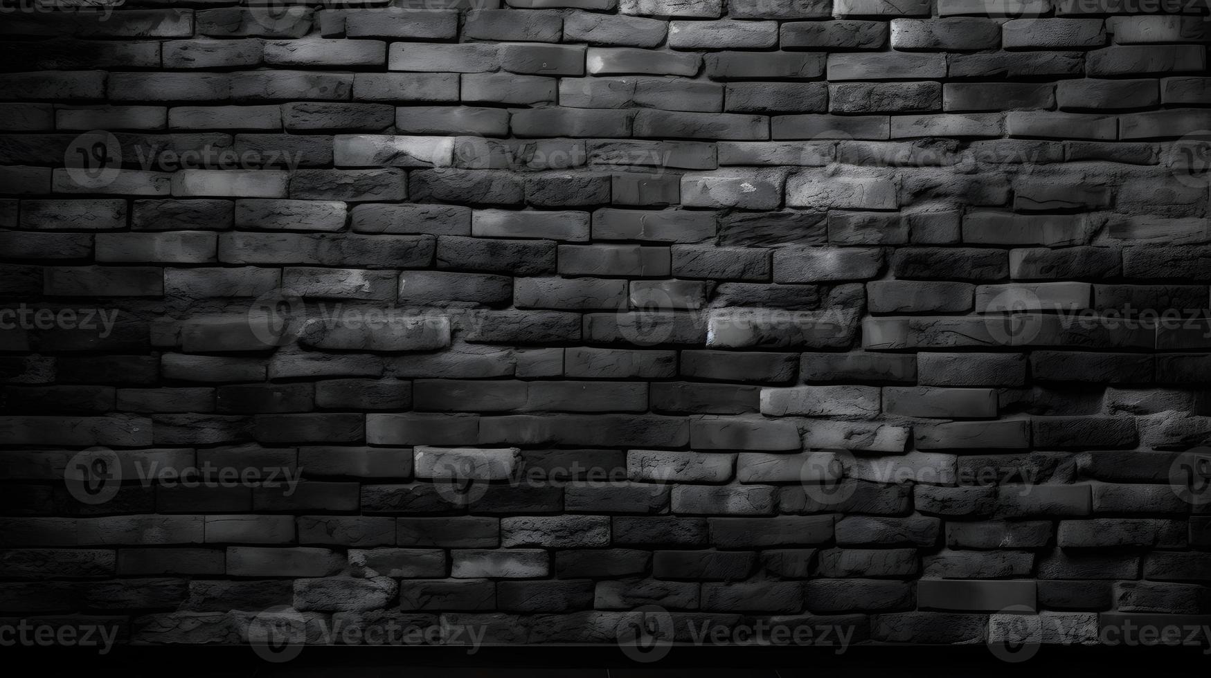 Sanded Dark Loft Brick Wall Texture Background photo