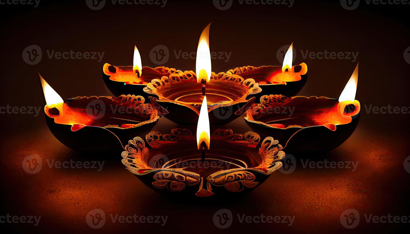 Diwali the triumph of light and kindness Hindu festival of lights celebration Diya oil lamps 24th October photo