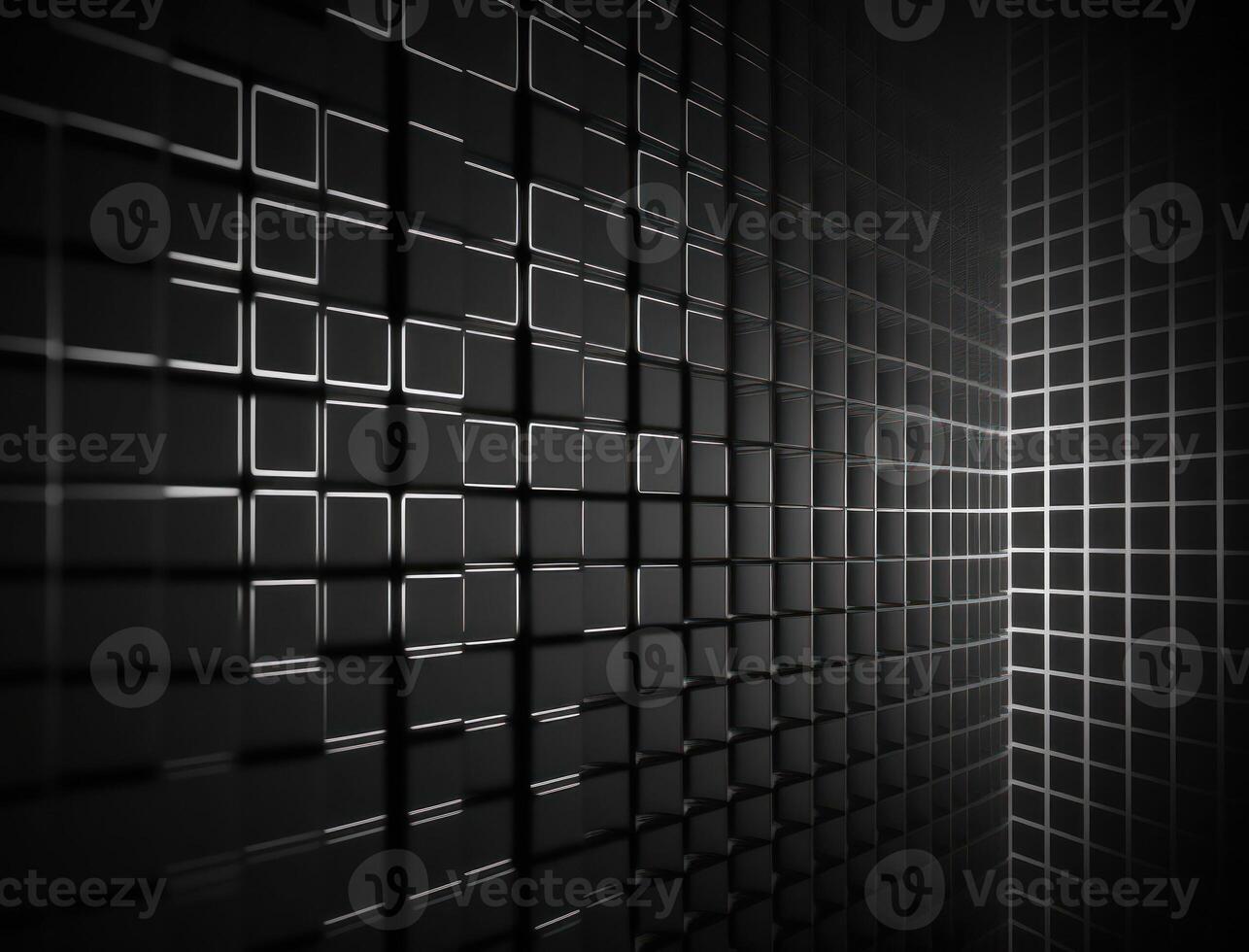 3D Futuristic cubes background Abstract geometric mosaic Square tiles pattern created with technology photo