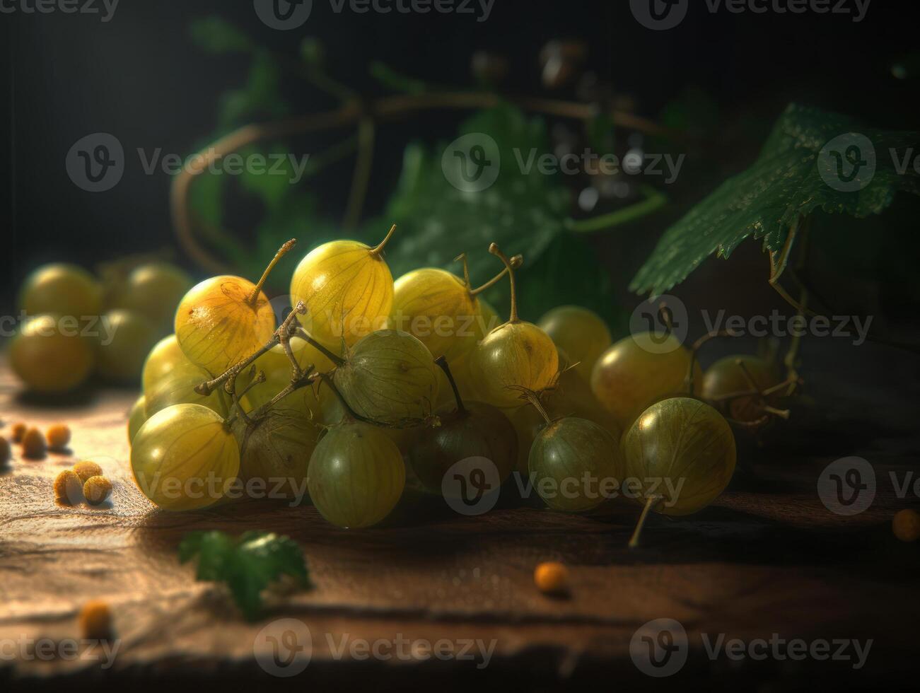 Beautiful organic background of freshly picked grapes created with technology photo