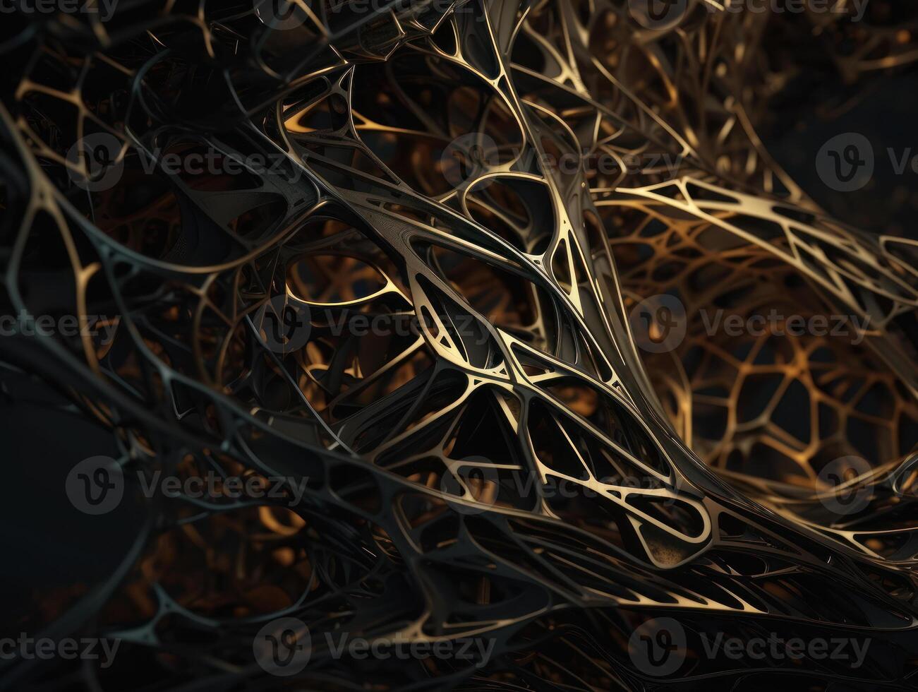 Dark black abstract background An abstract image featuring organic shapes and lines that intersect and overlap created with technology photo