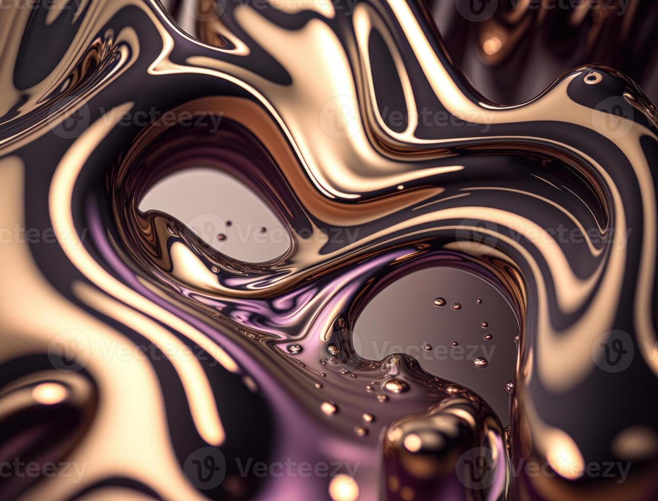A metallic abstract wavy liquid background technology photo
