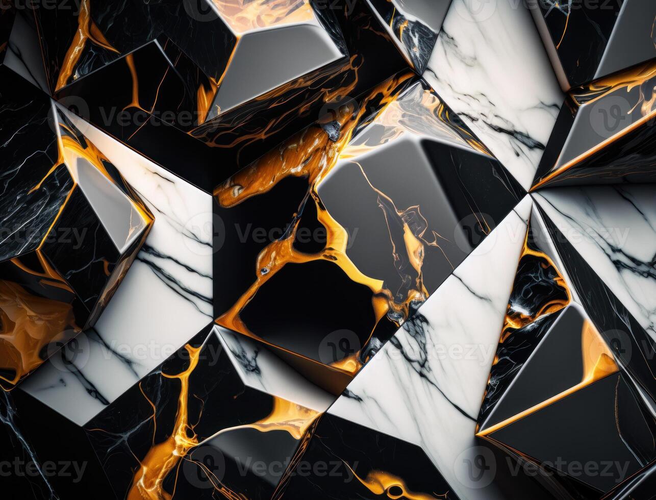 Marble stone texture background material with elements of semi-precious stones and gold created with technology photo