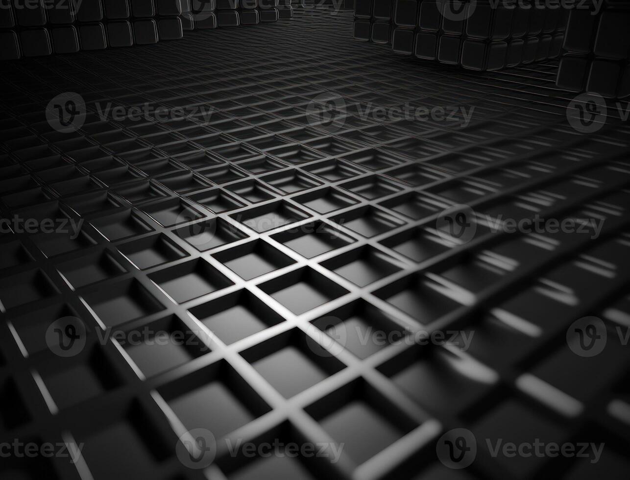 3D Futuristic cubes background Abstract geometric mosaic Square tiles pattern created with technology photo