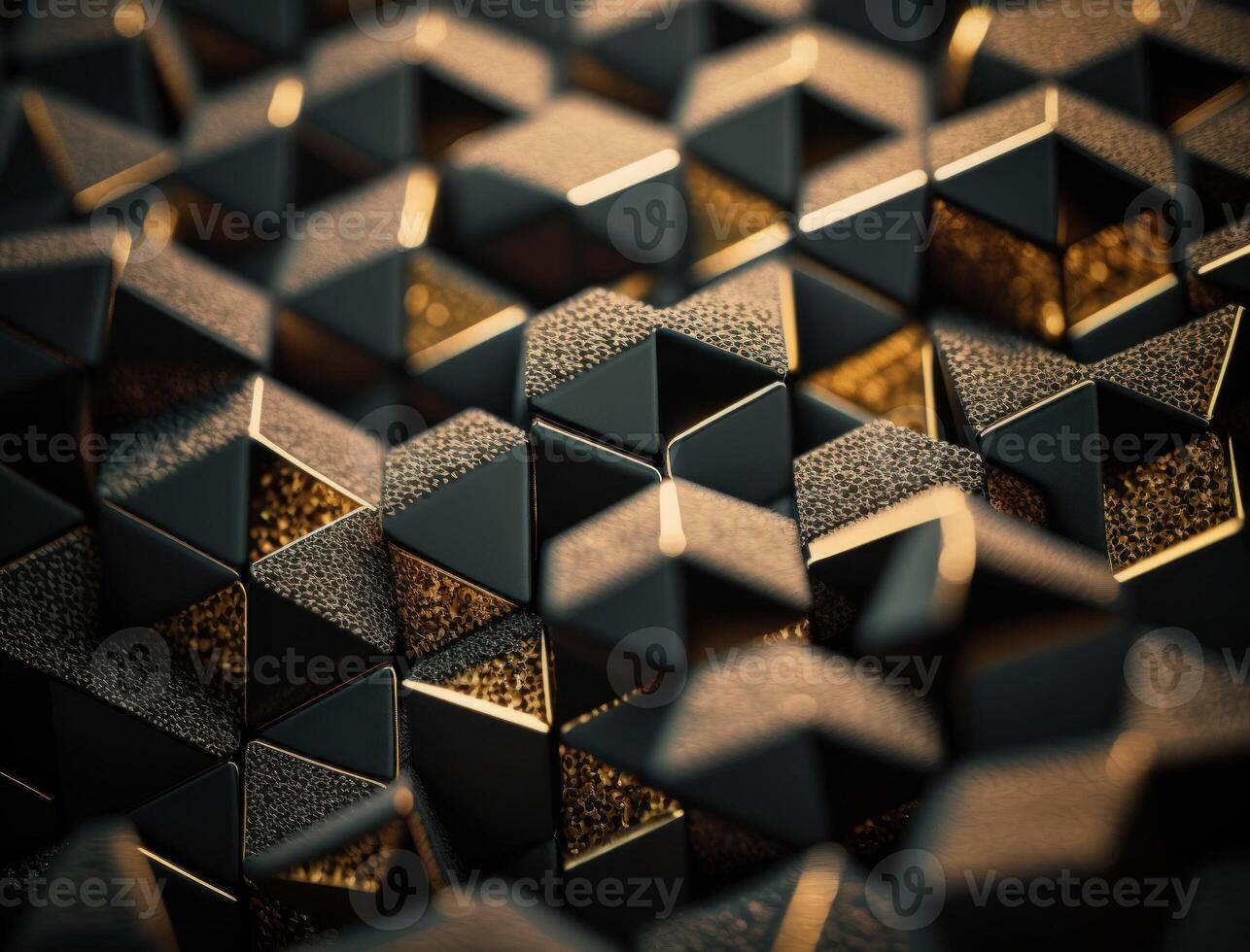 3D Futuristic cubes background Abstract geometric mosaic Square tiles pattern created with technology photo