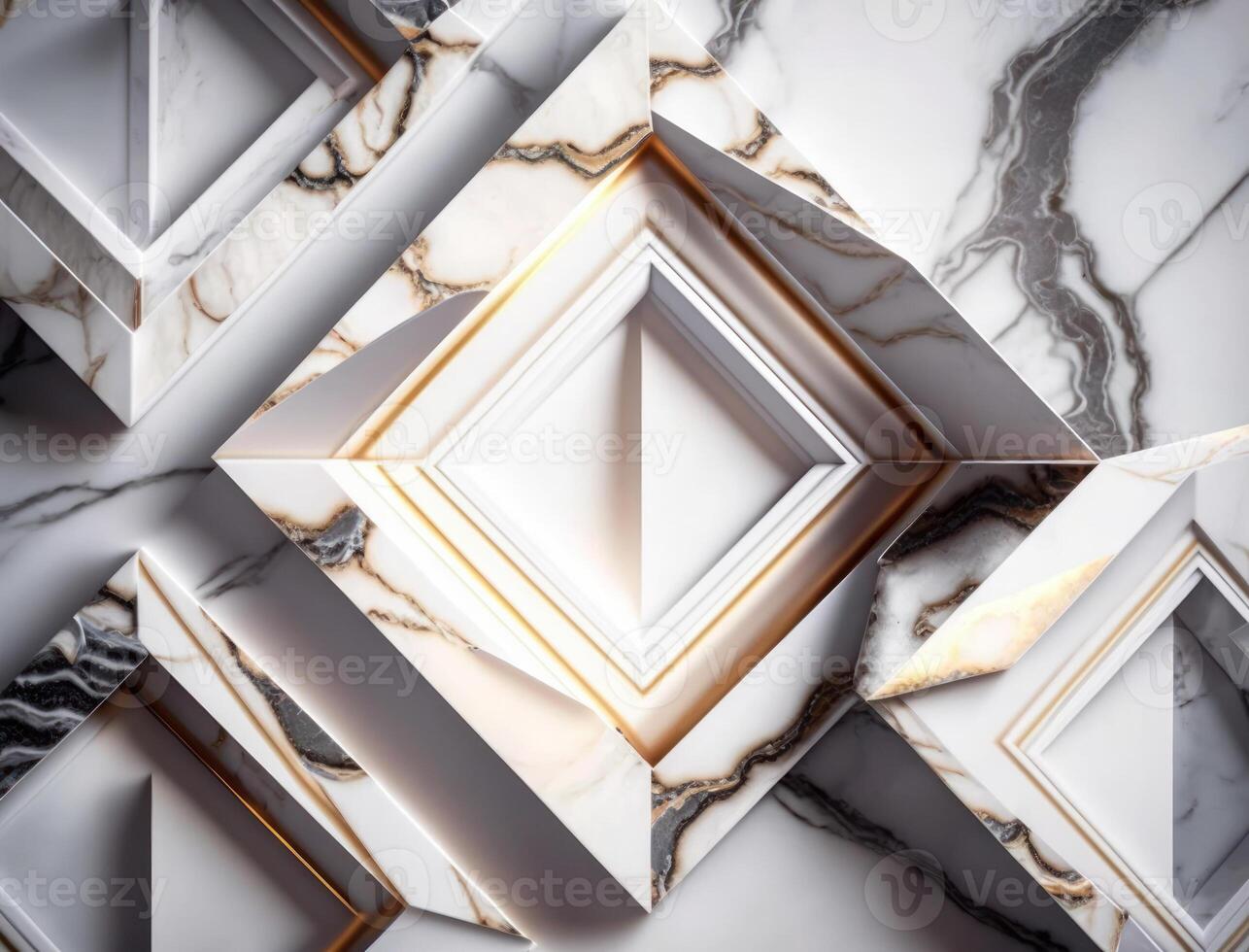 Marble stone texture background material with elements of semi-precious stones and gold created with technology photo