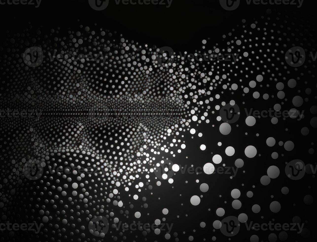 Black and white abstract geometric background with dot shapes pointillism style created with technology photo