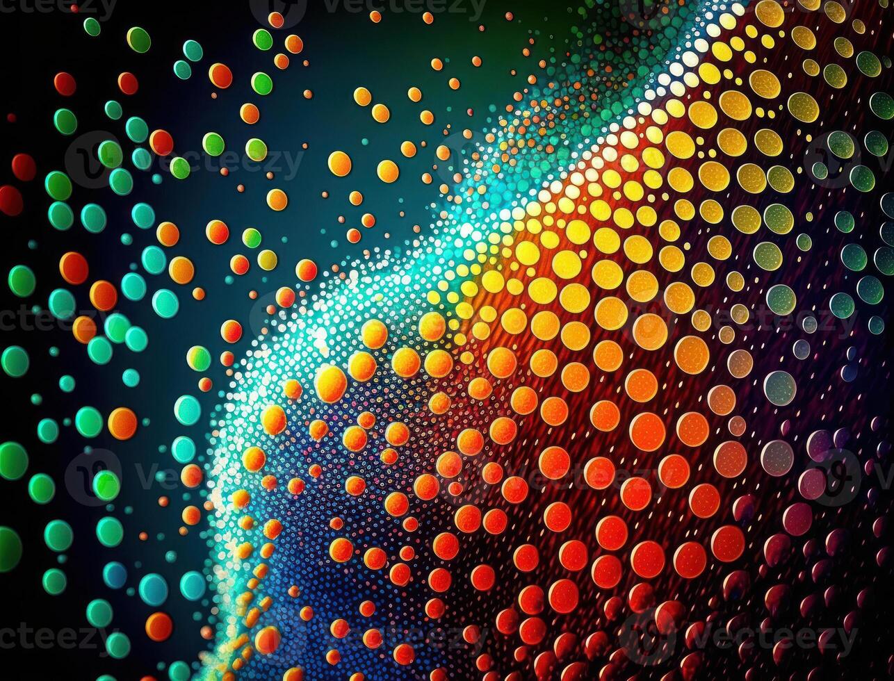 Colorful abstract geometric background with dot shapes pointillism style created with technology photo