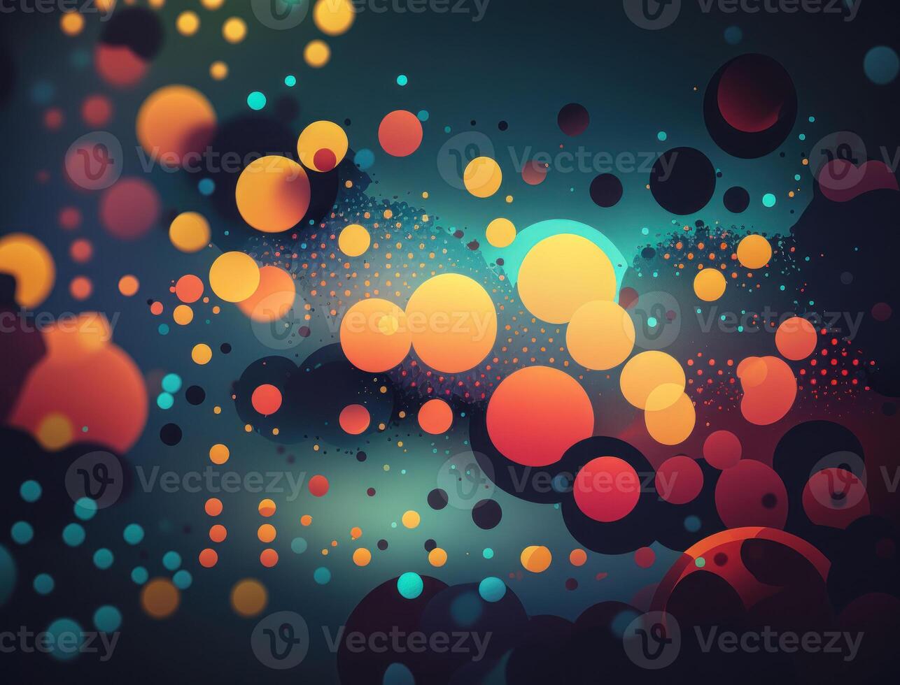 Colorful abstract geometric background with dot shapes pointillism style created with technology photo