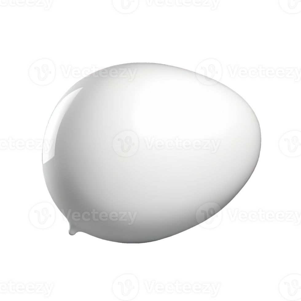 Blank empty white speech bubble on transparent background created with technology png