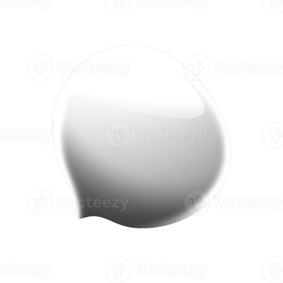 Blank empty white speech bubble on transparent background created with technology png