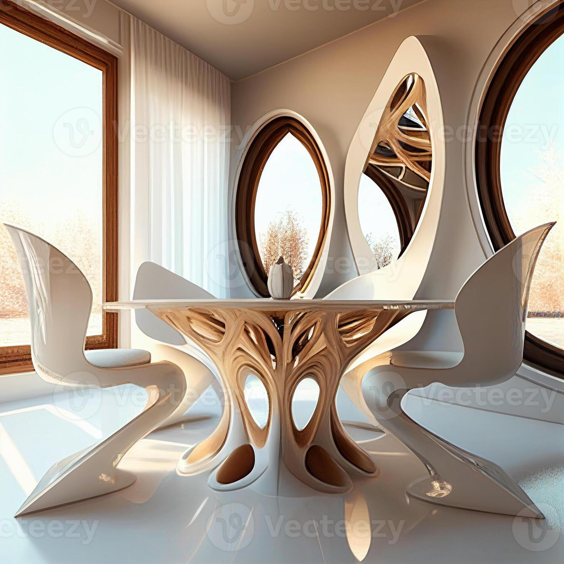 dining room design zaha hadid design 22334892 Stock Photo at Vecteezy