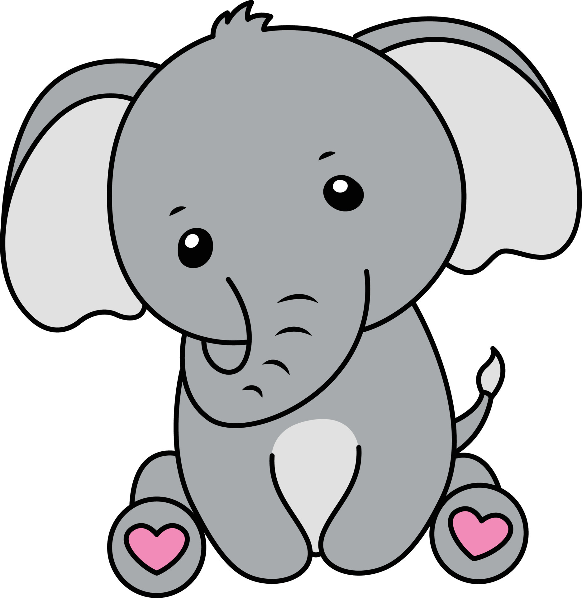 cartoon elephant drawings