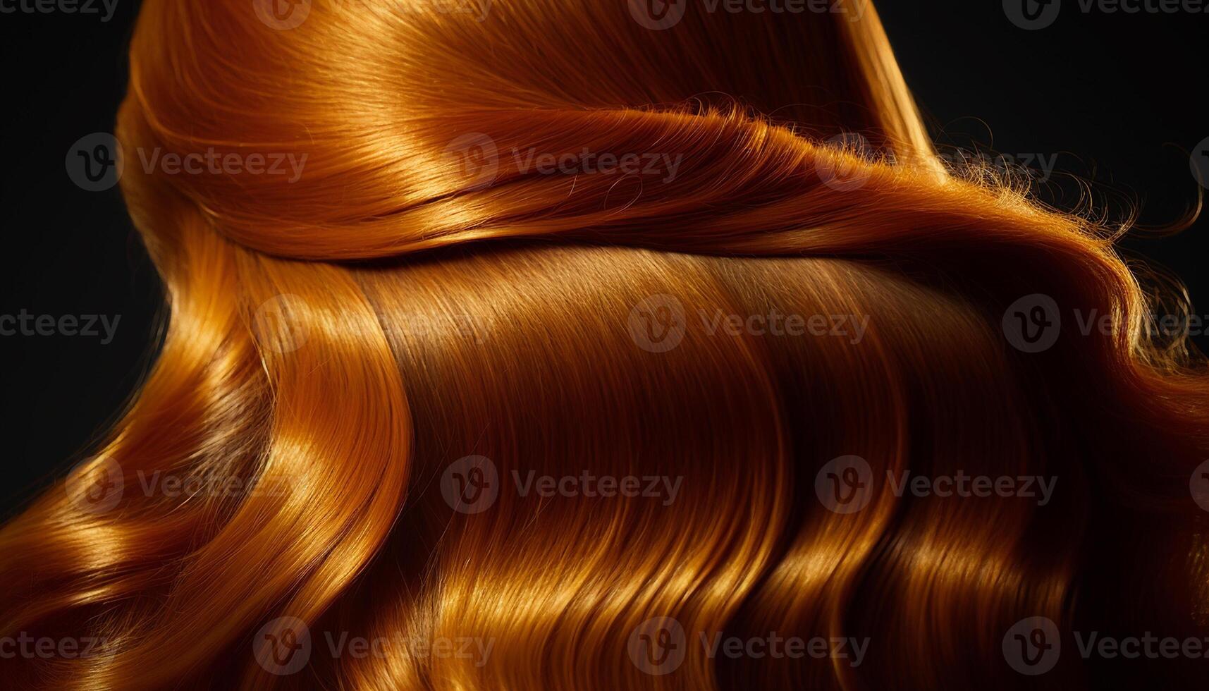 hermosa largo cabello. belleza mujer con lujoso jengibre cabello. generativo ai foto