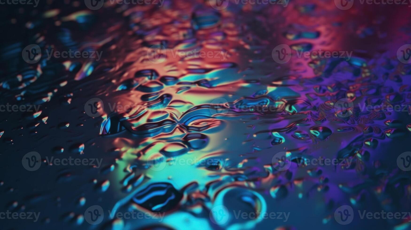 Abstract background, holographic fluid foil, metallic texture. photo