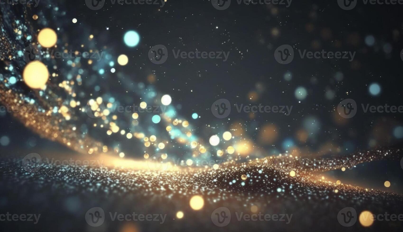 Sparkling Luxury Glitter, Bokeh Sparkles, and Particles. photo