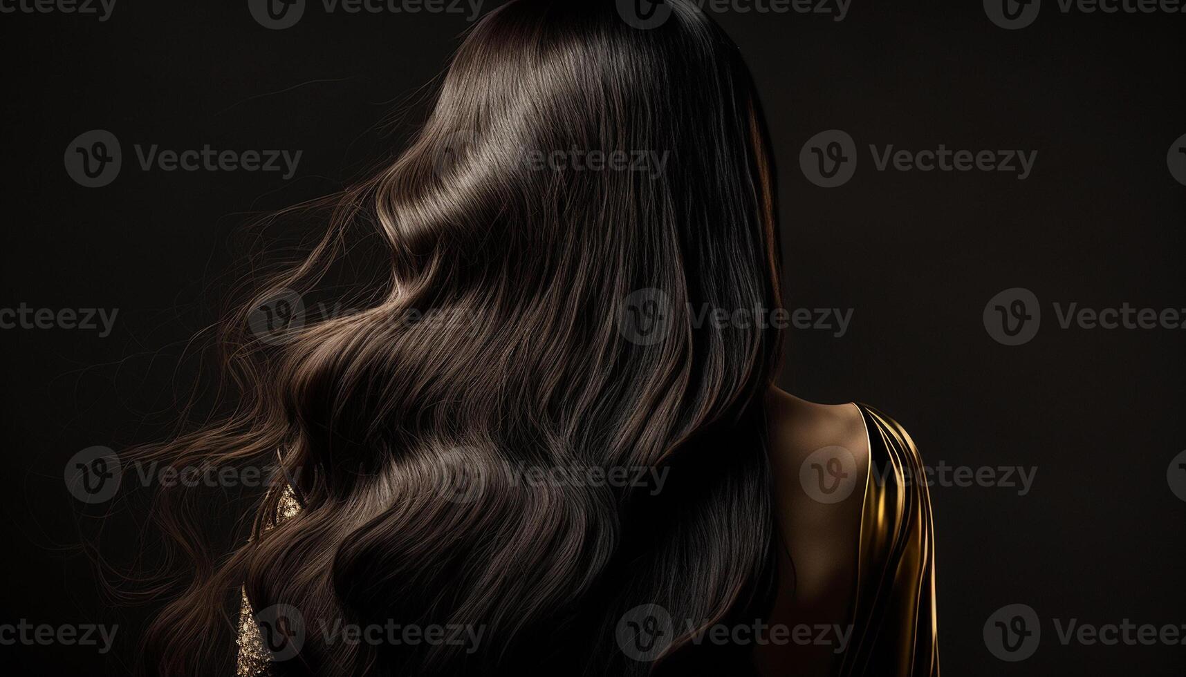 Beautiful long Hair. Beauty woman with luxurious brown hair. photo