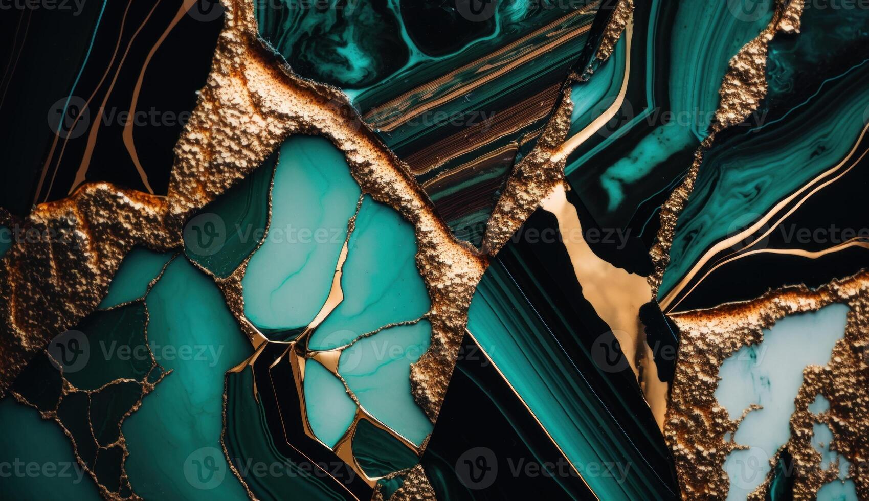 Golden Malachite Marble Texture. photo