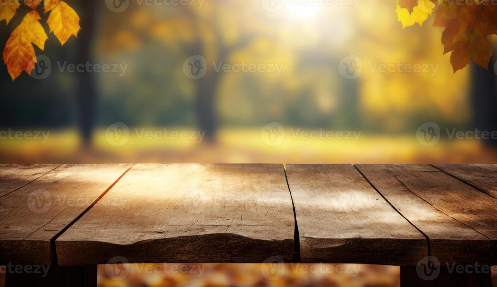 Wooden Garden Table, Product Presentation. photo