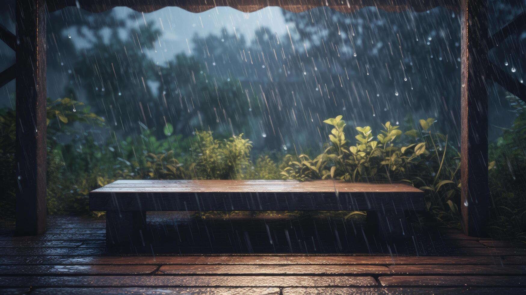 Summer rainy background. Illustration photo