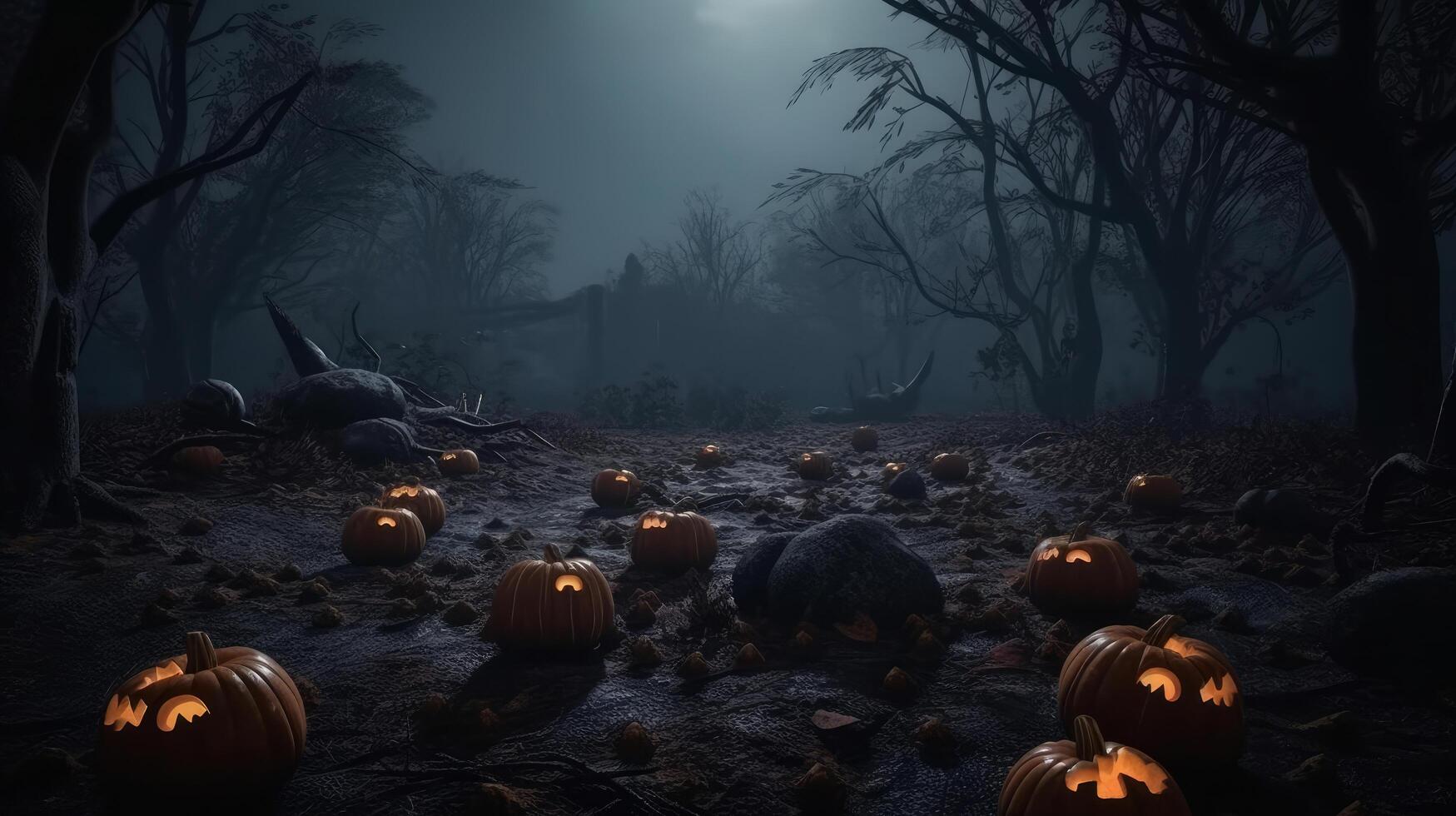 Halloween spooky background. Illustration photo