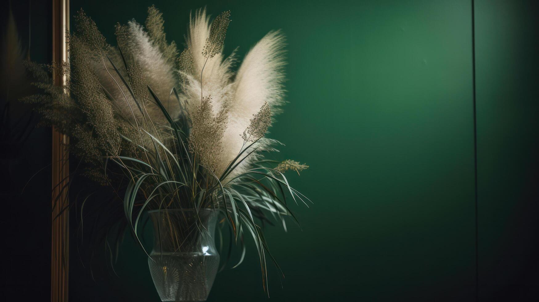 Interior design with Pampas grass, Illustration photo