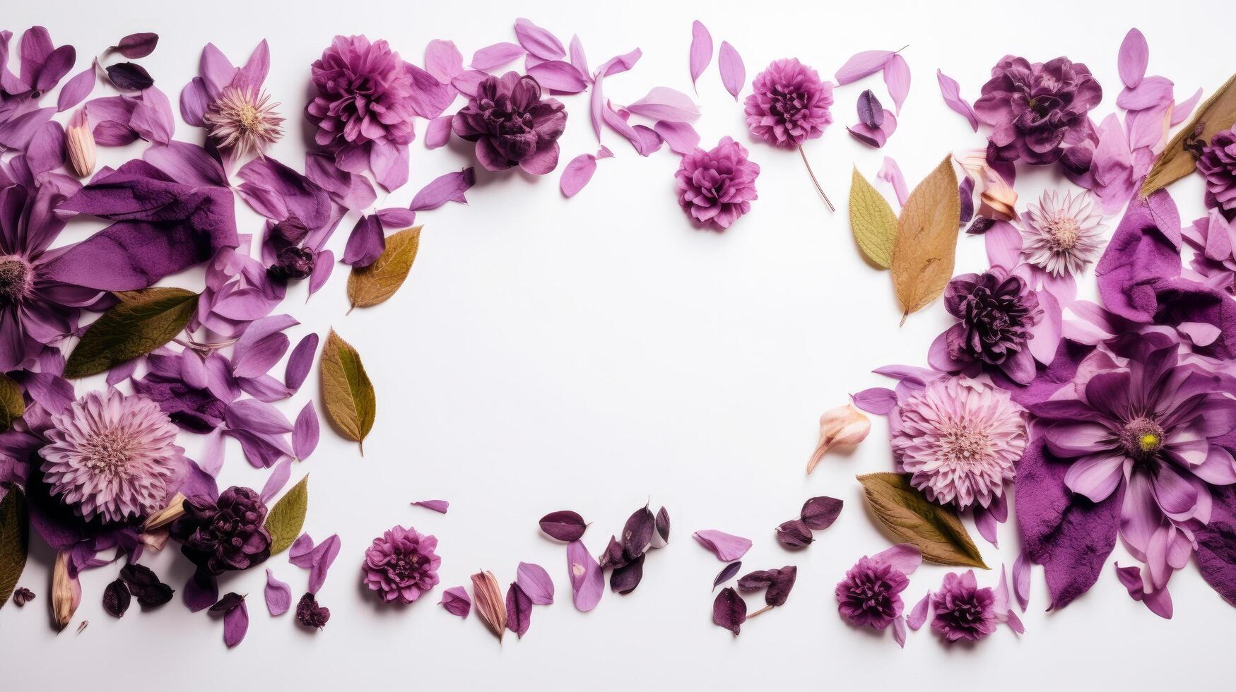 Natural flower frame. Illustration photo
