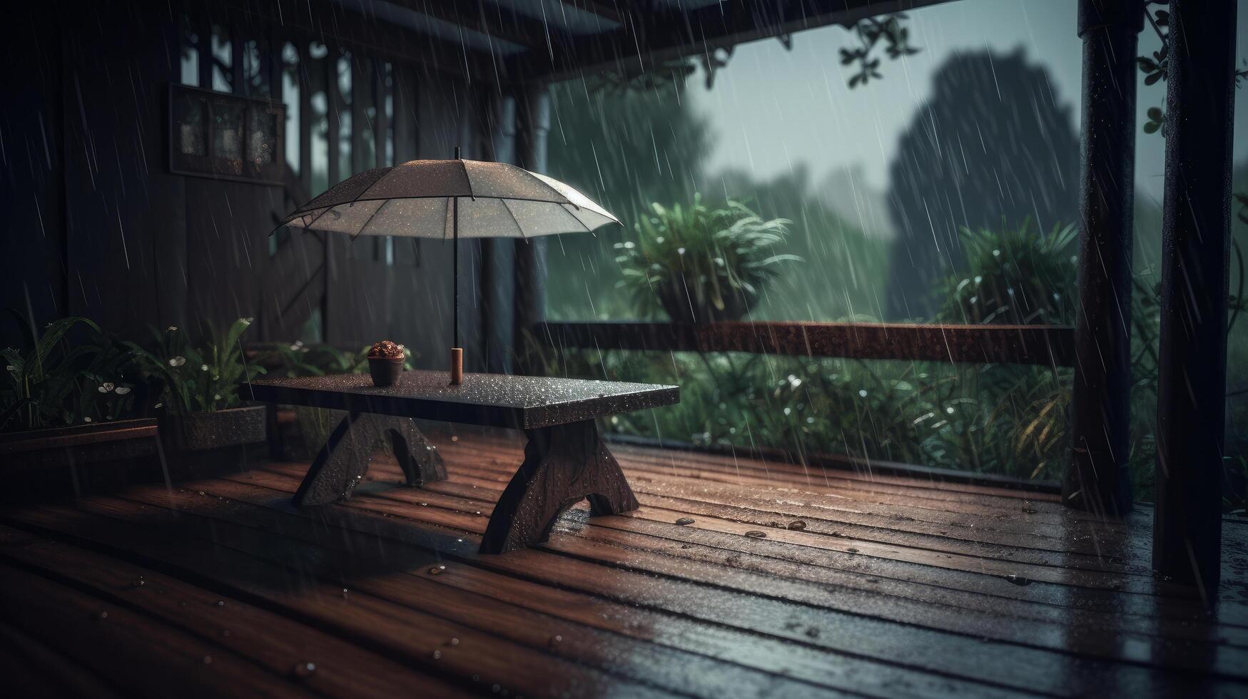 Summer rainy background. Illustration photo