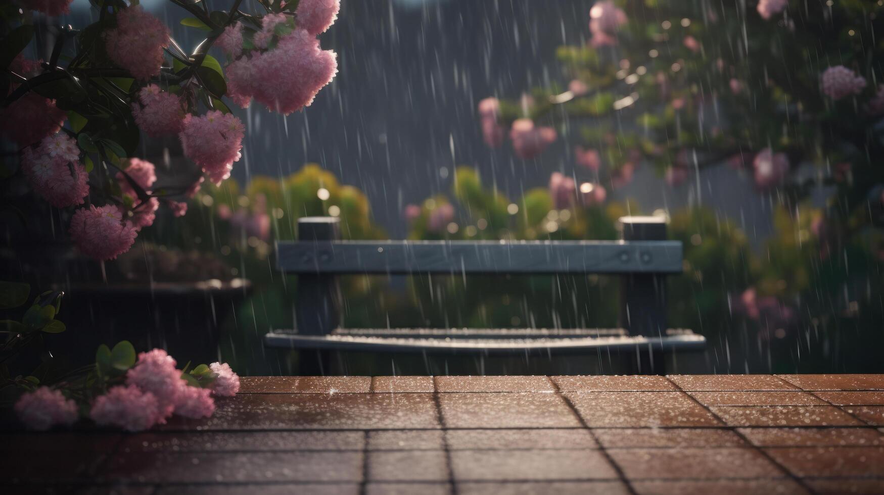 Summer rainy background. Illustration photo