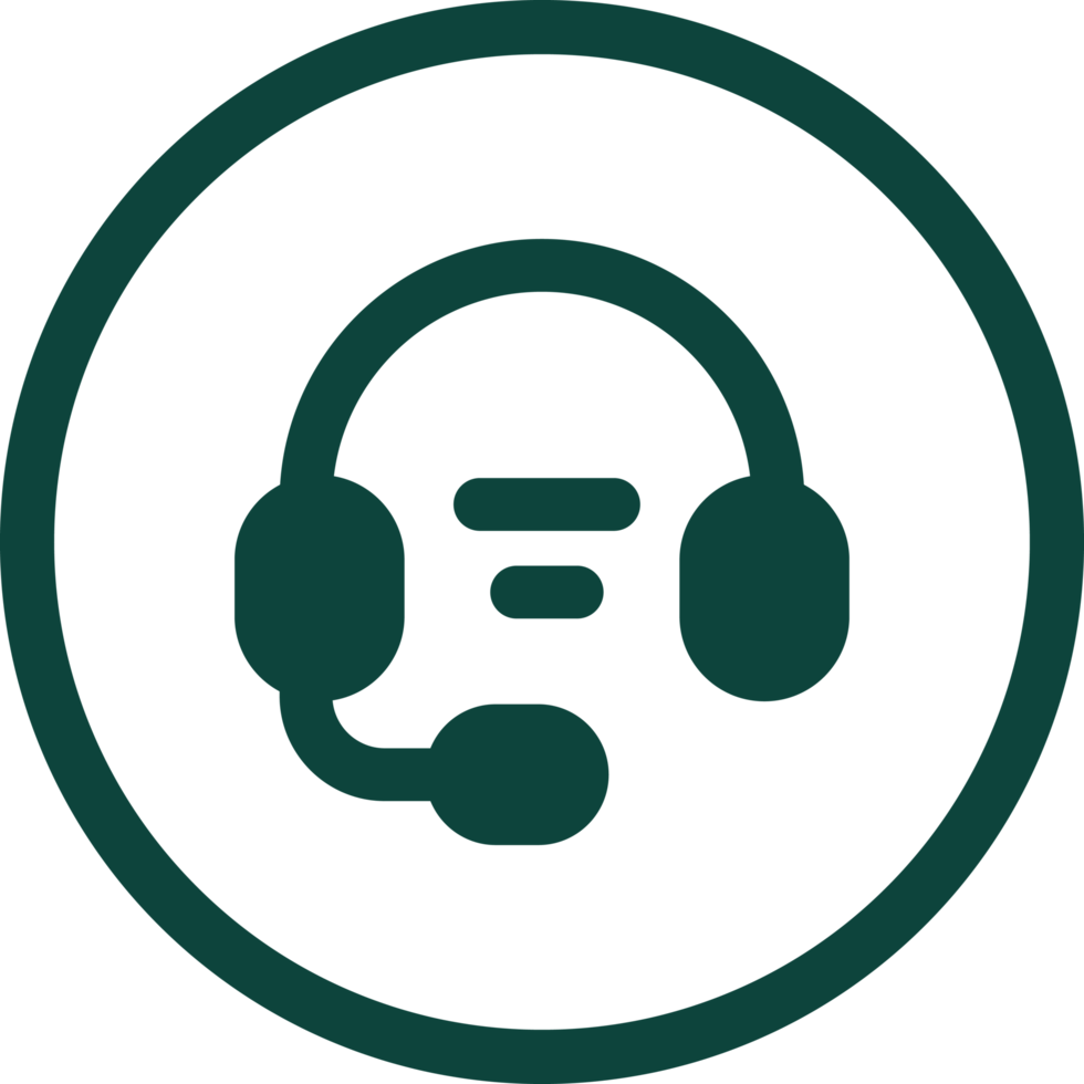 customer care service help and support center icon in round shape png