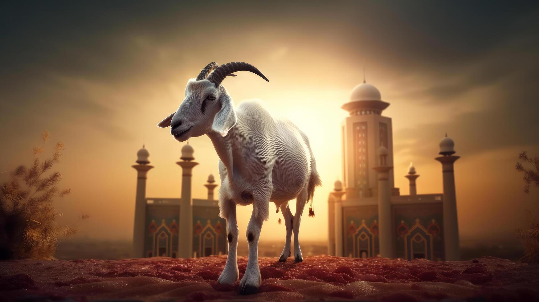 Eid Al Adha Mubarak background. Illustration photo