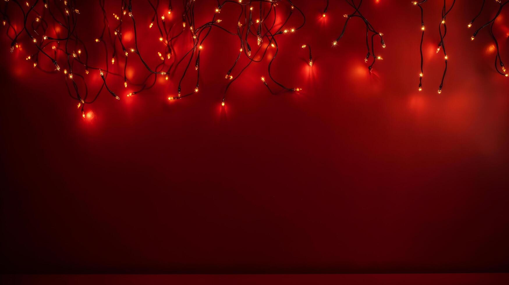 Red Background with christmas lights Illustration photo