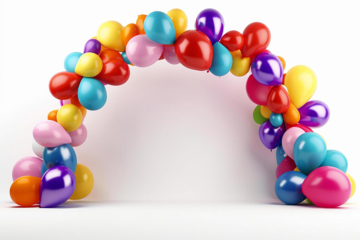 Balloon arch isolated. Illustration photo