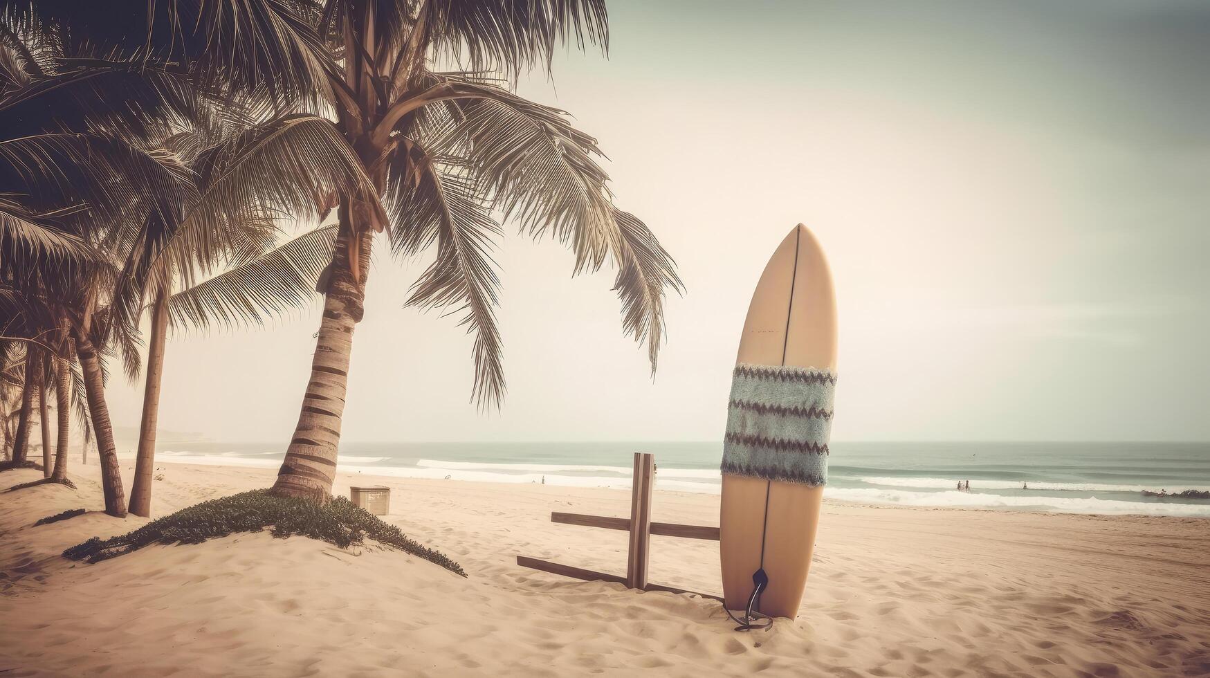 Surf board background. Illustration photo