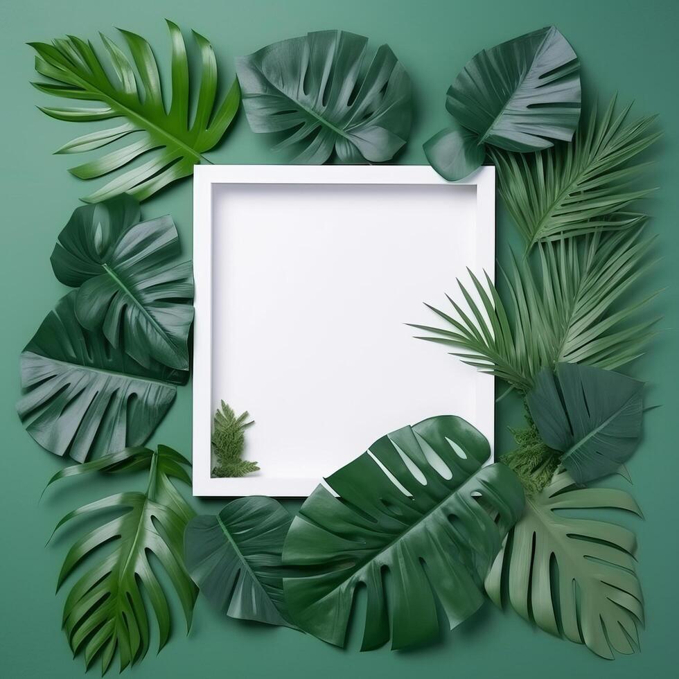 Tropical natural frame. Illustration photo
