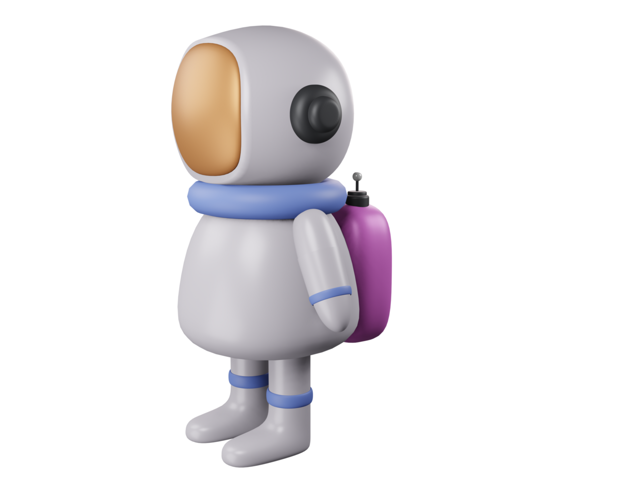 Astronaut space boy with bag high quality 3d render 22336728 PNG