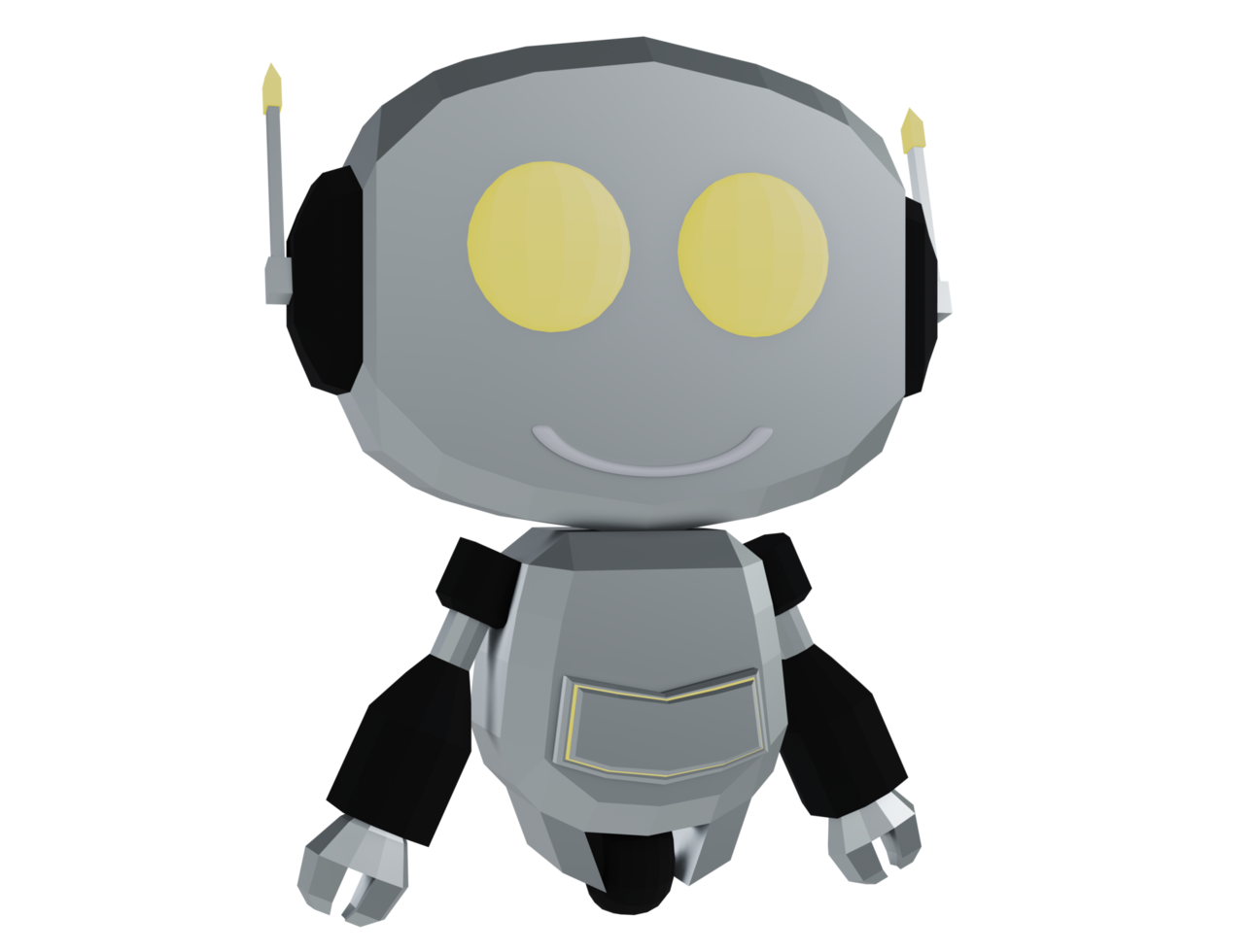 robot cartone animato alto qualità 3d rendere png