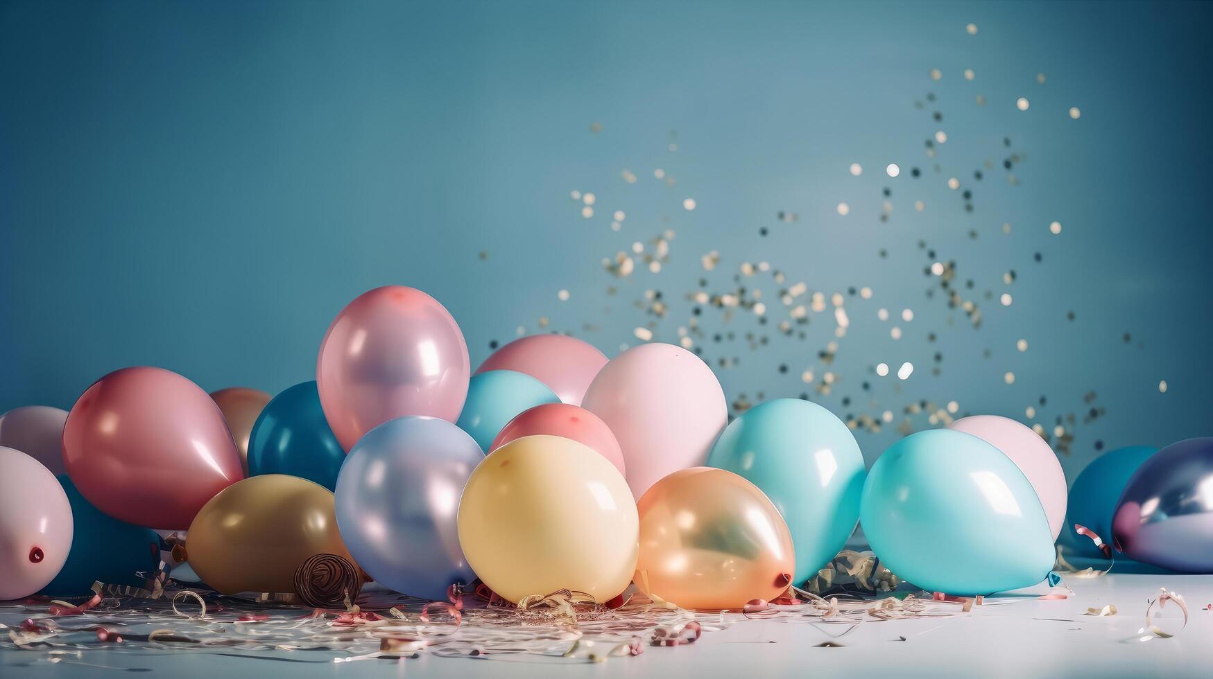 Birthday balloon background. Illustration photo