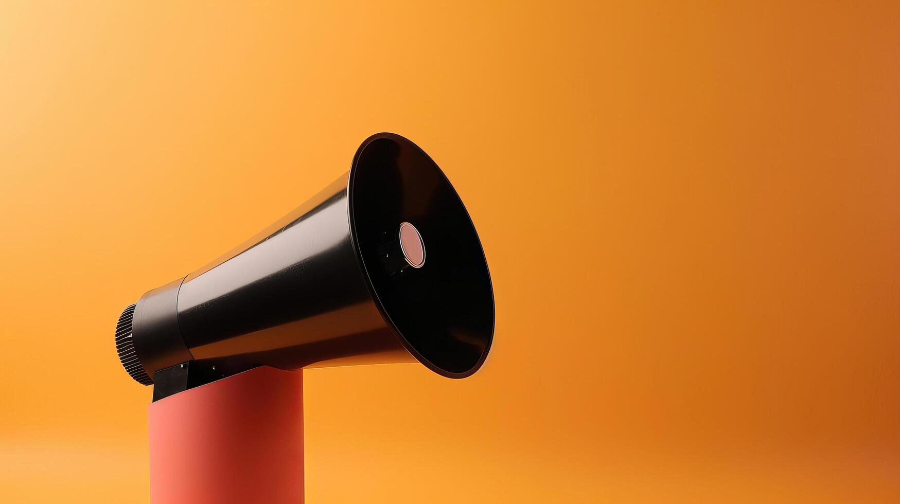 Megaphone on vivid background. Illustration photo