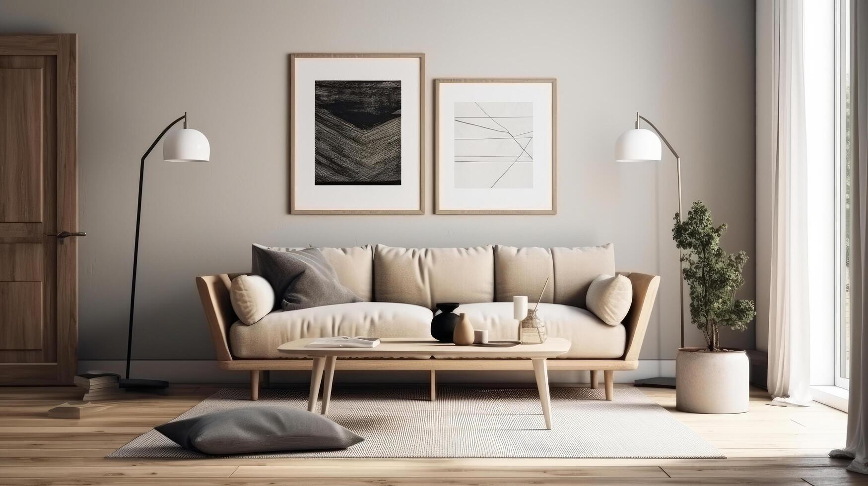 Modern Living Room Illustration photo