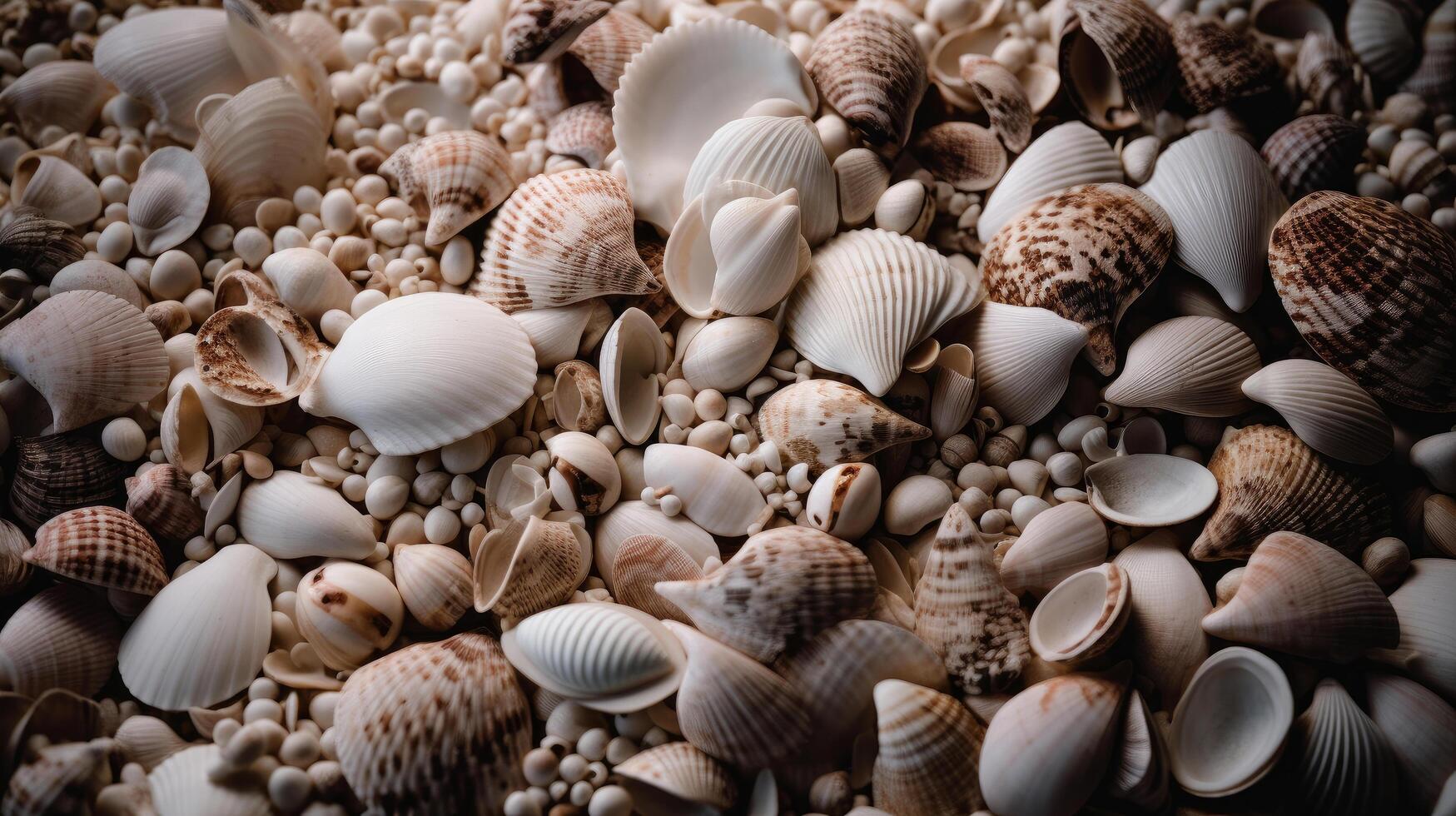 Natural shells background. Illustration photo