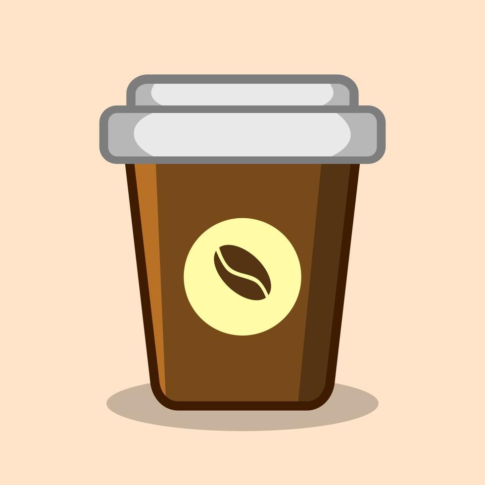 coffee cup illustration design for logo. vector