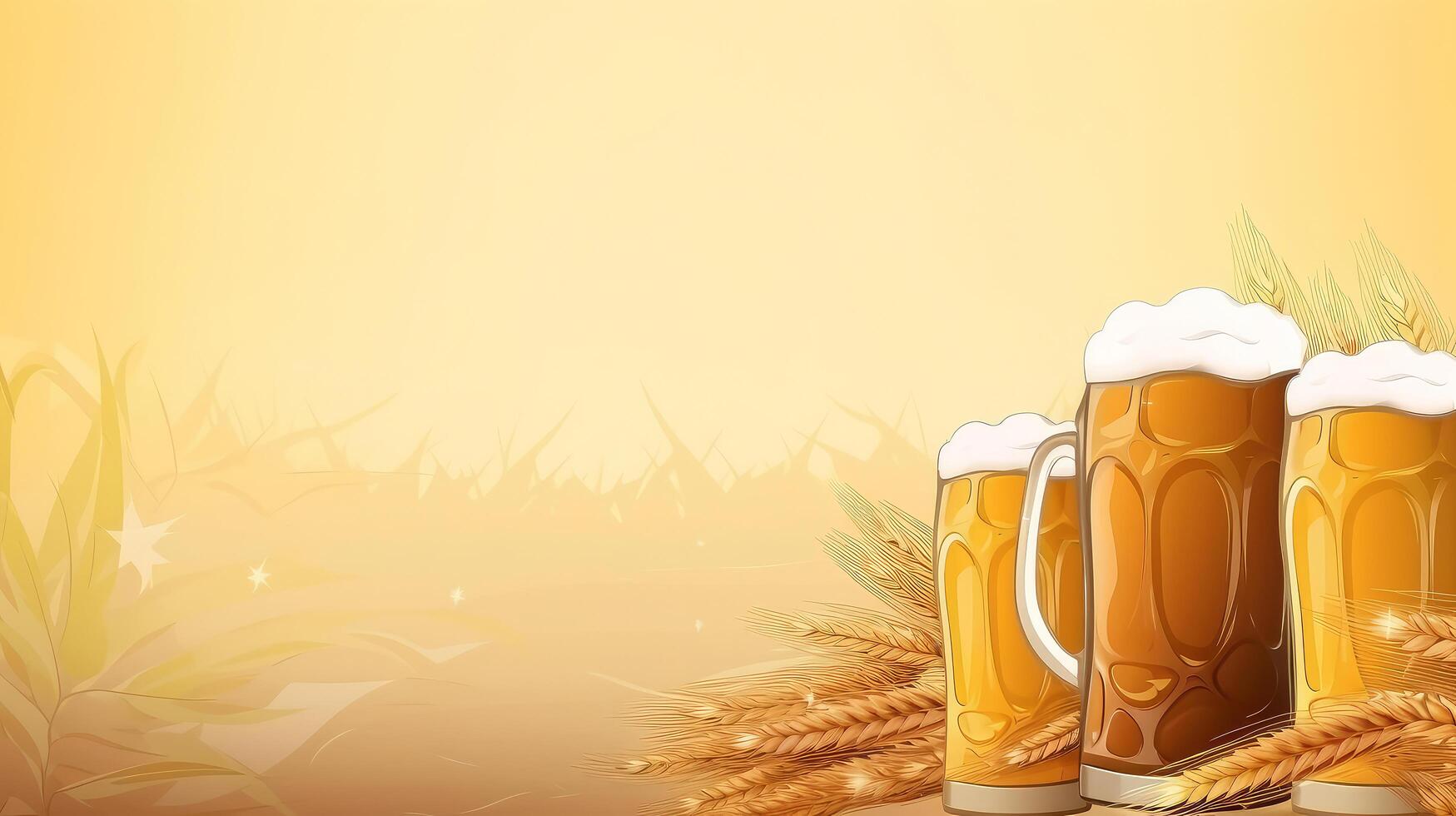 Beer festival background. Illustration photo