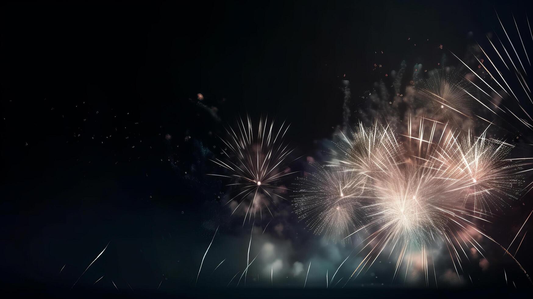 Dark Holiday Firework Background. Illustration photo