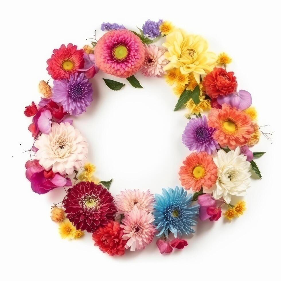 Floral summer frame. Illustration photo